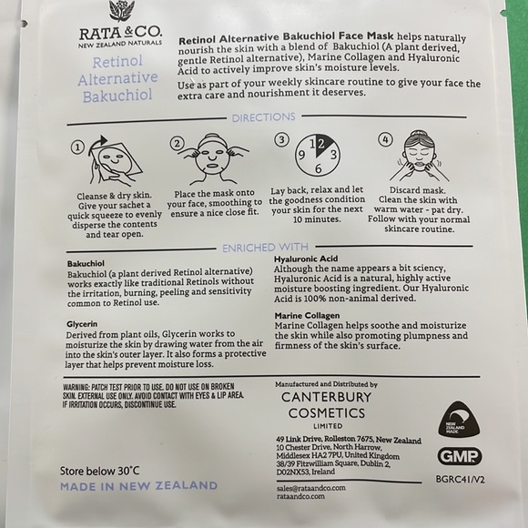Skincare Nwot Rata Co New Z Naturals Sheet Face Masks Poshmark